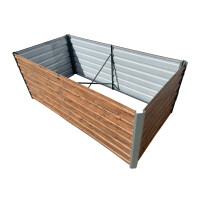 Vyvýšený záhon AGRO BED 200 x 77 x 100 cm, 3D design dřevo, kov