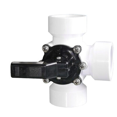 Třícestný ventil pro bazénové hadice 32 a 38 mm