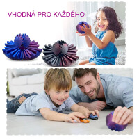3D Gear Ball modrofialový