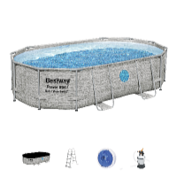 Bazén Power Steel Stacked Stone Swim Vista 4,88 x 3,05 x 1,07 m set včetně příslušenství