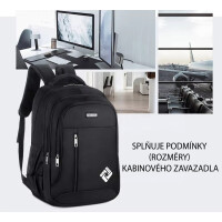 Batoh s USB portem 30 litrů černý