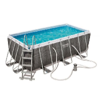 Bazén Power Steel Rattan 4,12 x 2,01 x 1,22 m set včetně příslušenství