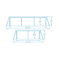 Bazén Steel Pro 2,59 x 1,70 x 0,61 m bez filtrace