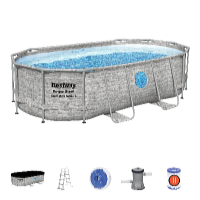 Bazén Power Steel Stacked Stone Swim Vista 4,27 x 2,5 x 1 m set včetně příslušenství