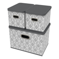 Úložný box s víkem sada 3 ks