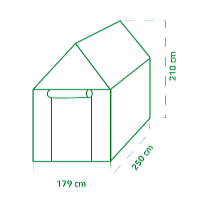 Zahradní fóliovník House 210 x 179 x 250 cm PM-1162