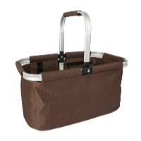 Nákupní skládací košík 46 x 28 x 23 cm hnědý