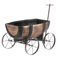 Květináč Woodeff, 41,5 x 29 x 19 cm, whiskey barel wagon