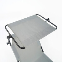 Zahradní lehátko se stříškou šedá