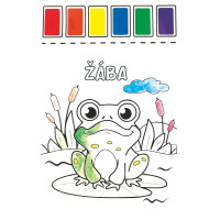 Omalovánky s vodovkami - Veselá zvířátka A4