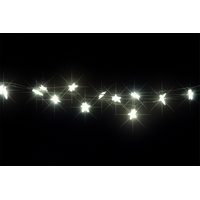 Vánoční LED osvětlení 50 diod, hvězdy studená bílá