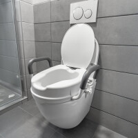 Zvýšené sedátko na WC s poklopem a madly DELUXE BTM580