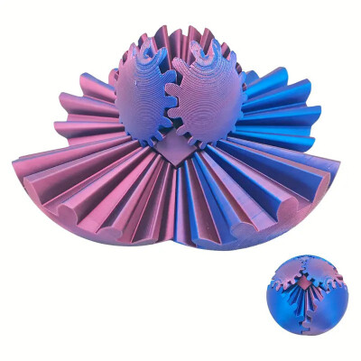 3D Gear Ball modrofialový