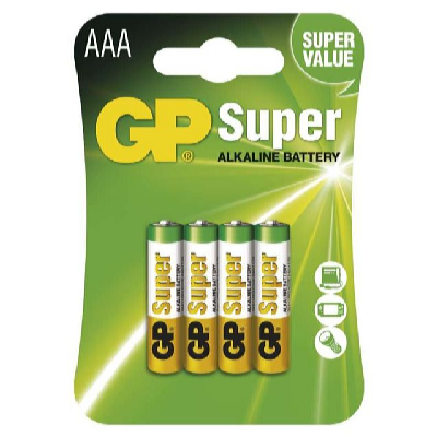 Alkalická baterie GP 1,5V AAA 4 ks