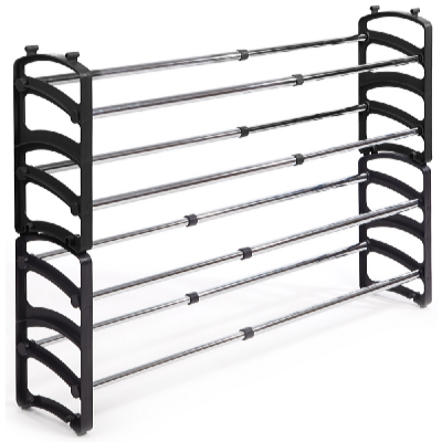 HomeLife Teleskopický stohovatelný botník 2ks