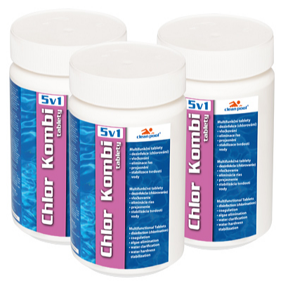 Bazénové chlor kombi 5v1 tablety 3 x 1 kg
