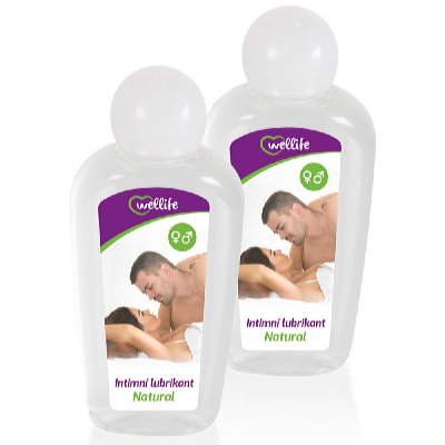 Wellife Lubrikační gel NATURAL 130 ml sada 2 ks