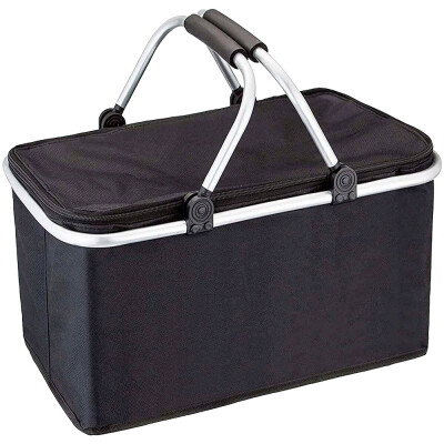 Termo nákupní skládací košík 48 x 27 x 23 cm černý