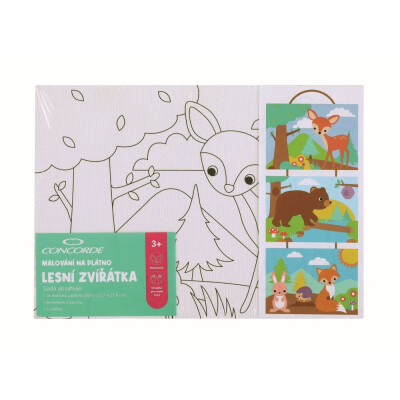 Malování na plátno - Lesní zvířátka