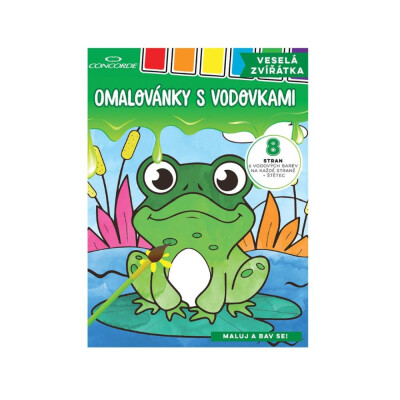 Omalovánky s vodovkami - Veselá zvířátka A4