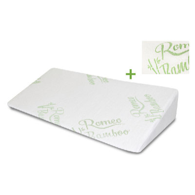 Romeo Klínový podhlavník MEMORY BAMBOO 80 x 40 x 15 cm + náhradní povlak BAMBOO