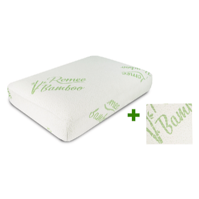 Romeo Polštář neprofilovaný MEMORY BAMBOO 60 x 40 cm s náhradním povlakem BAMBOO