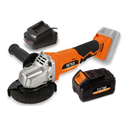 Profi Tools AKU úhlová bruska S0M-KT01-18 + AKU baterie 20V 4Ah + Rychlonabíječka AKU baterií