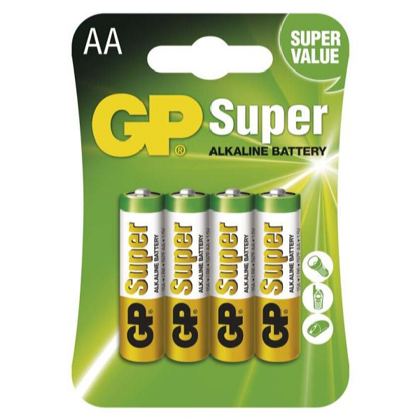 Alkalická baterie GP 1,5V AA 4 ks