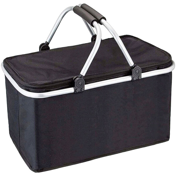 Termo nákupní skládací košík 48 x 27 x 23 cm černý