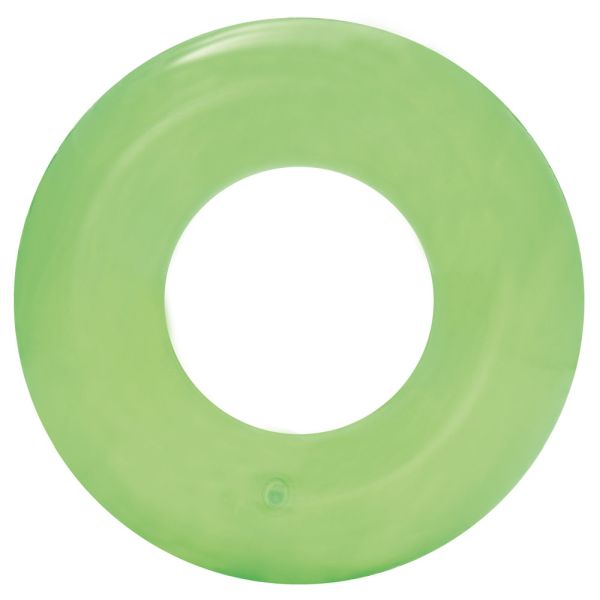 Nafukovací kruh Transparent 51 cm zelená