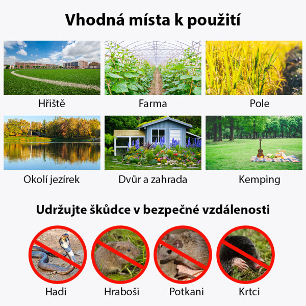 Garden King Bateriový odpuzovač krtků a hlodavců SPIKE SD-SL194