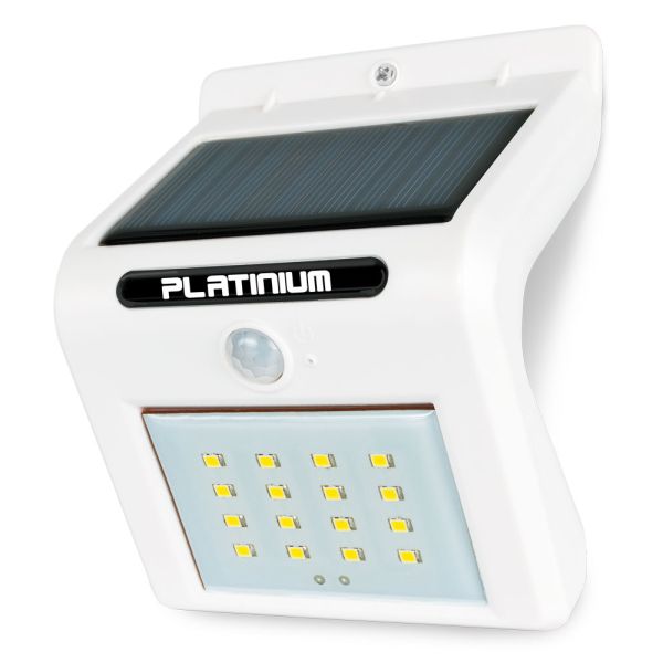 Nástěnné solární LED světlo s detektorem pohybu bílá